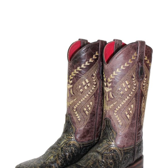 Ferrini Cleopatra Gold Square Toe Cowgirl Boots Women's 9.5 B NEW! - Picture 12 of 16